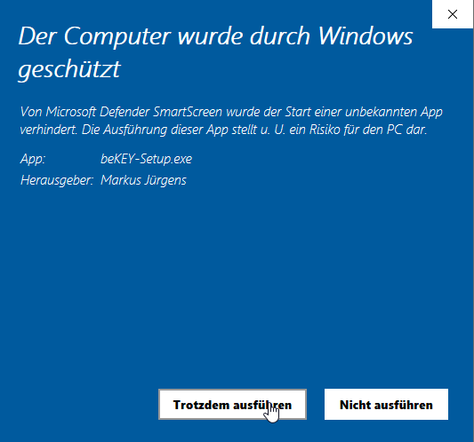 Windows Smartscreen - Schritt 9